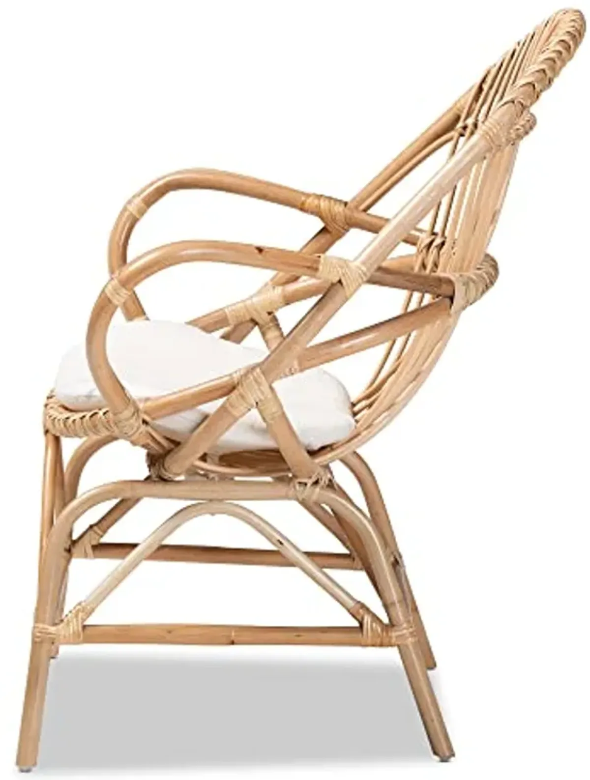 Baxton Studio Jayden Natural Rattan Armchair