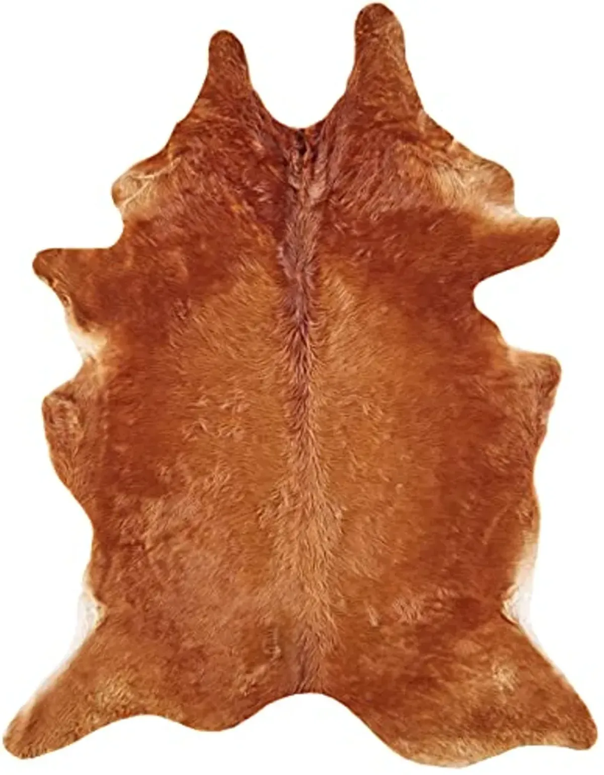 Feizy Rugs - Bartlett Premium On-Hair Cowhide, Angus, Tawny Brown, Large, Shaped