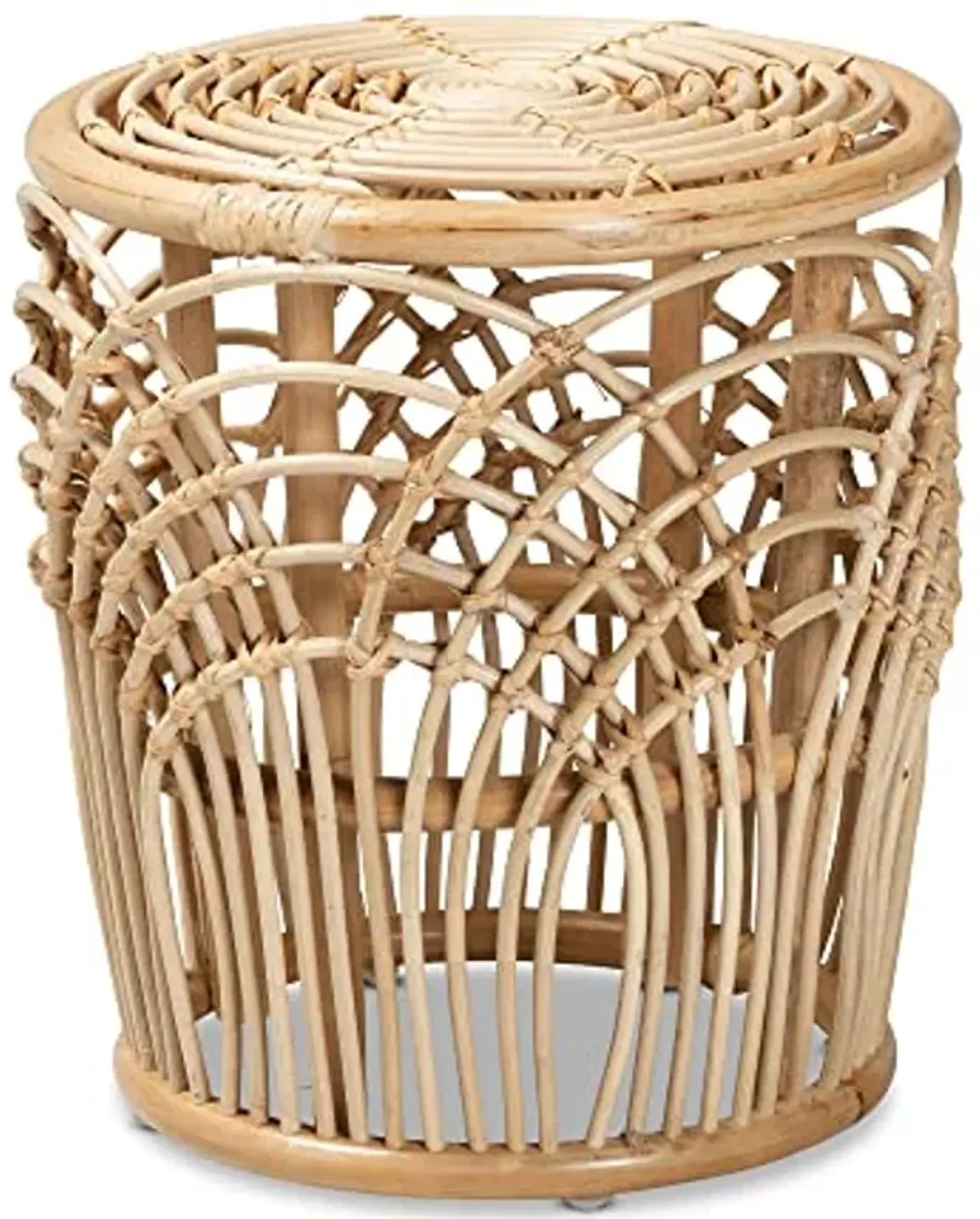 Baxton Studio Edena Natural Rattan End Table