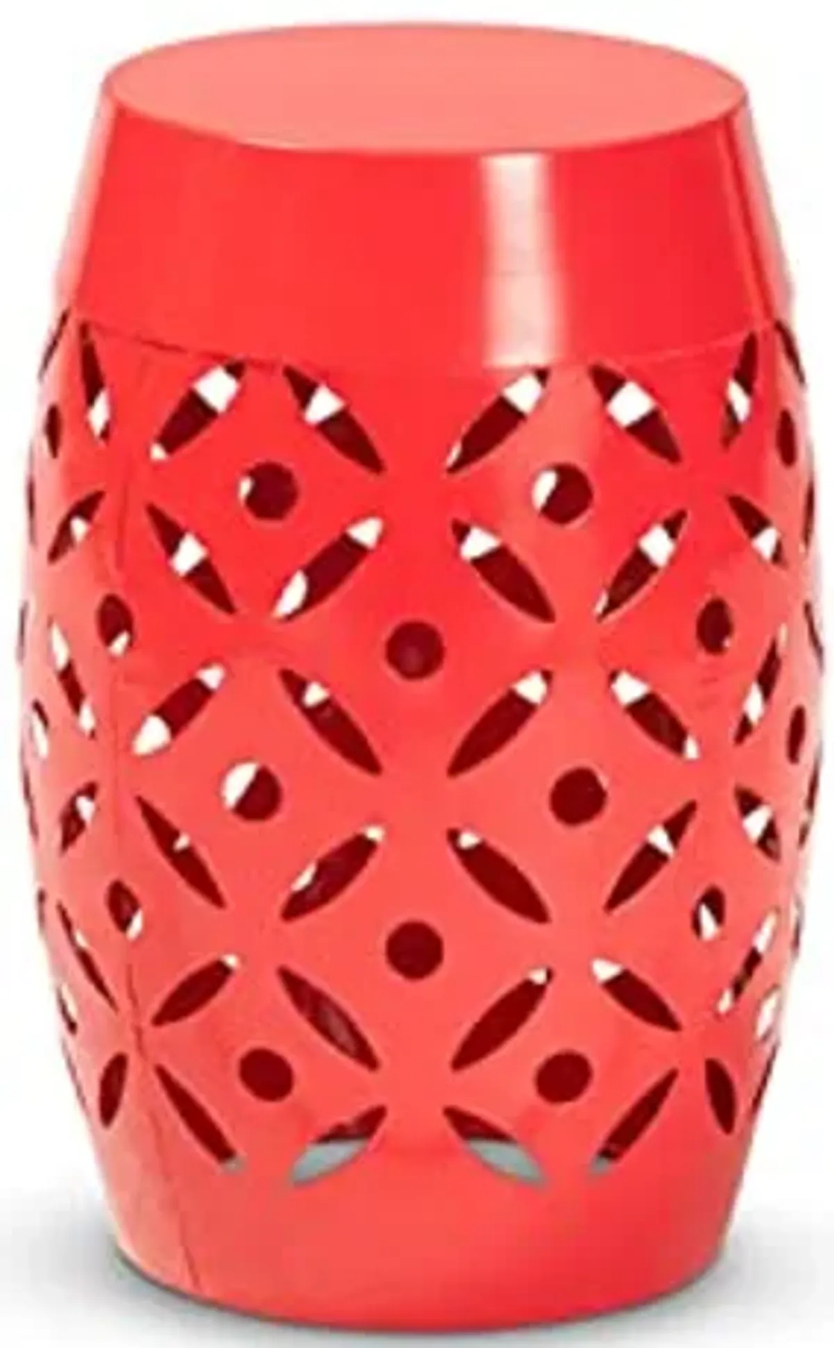 Baxton Studio Hallie Contemporary Red Metal Outdoor Side Table