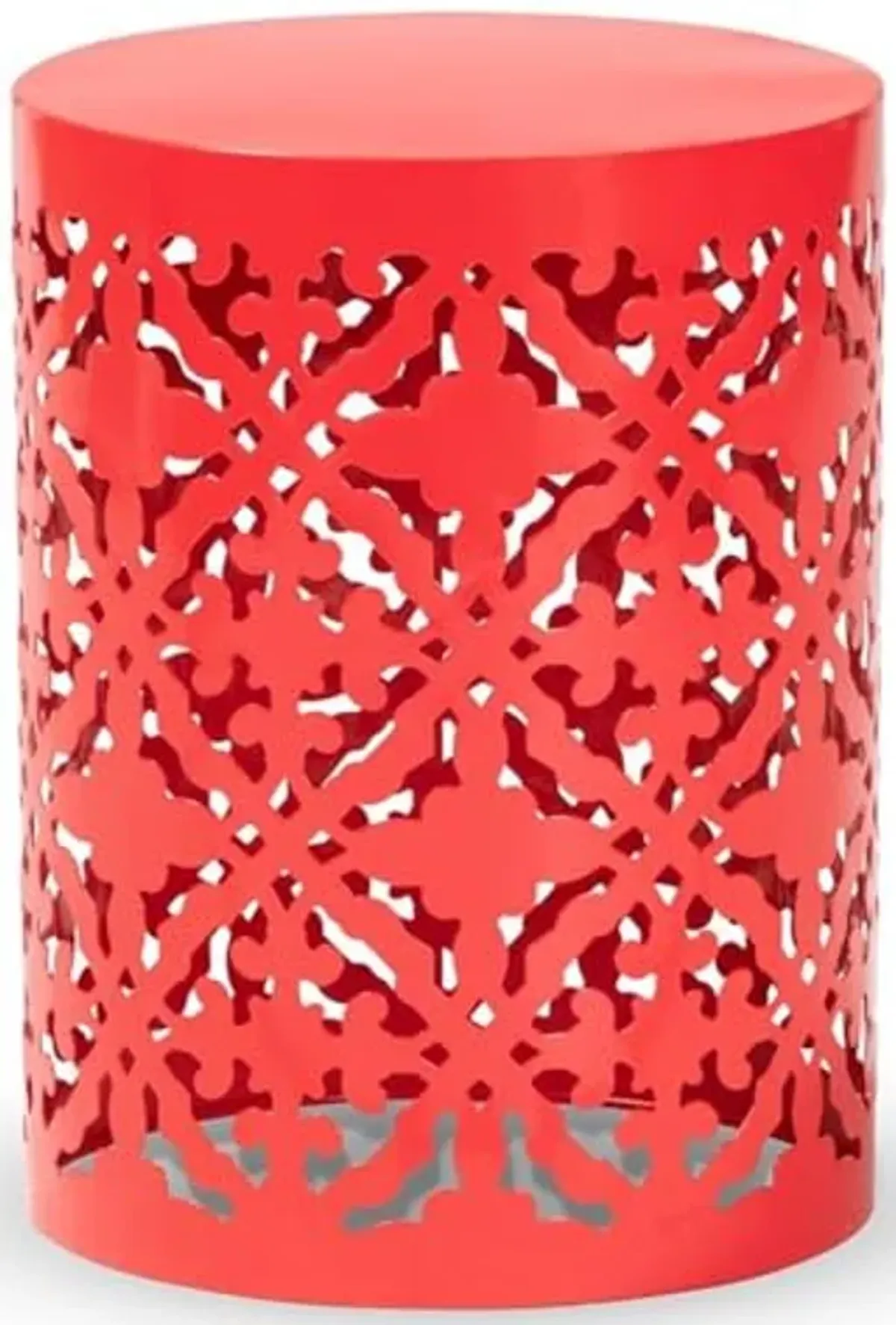 Baxton Studio Jamila Contemporary Red Metal Outdoor Side Table