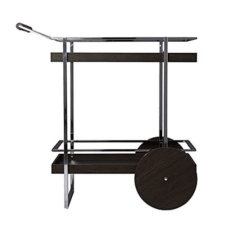 SEI Furniture Dorben Rolling Bar Cart, Brown