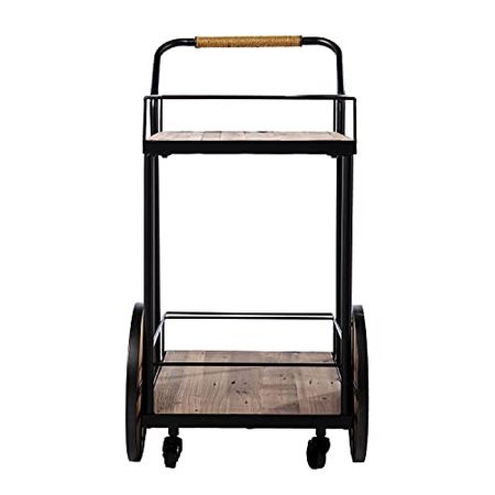 SEI Furniture Pemton Reclaimed Wood Bar Cart, Natural