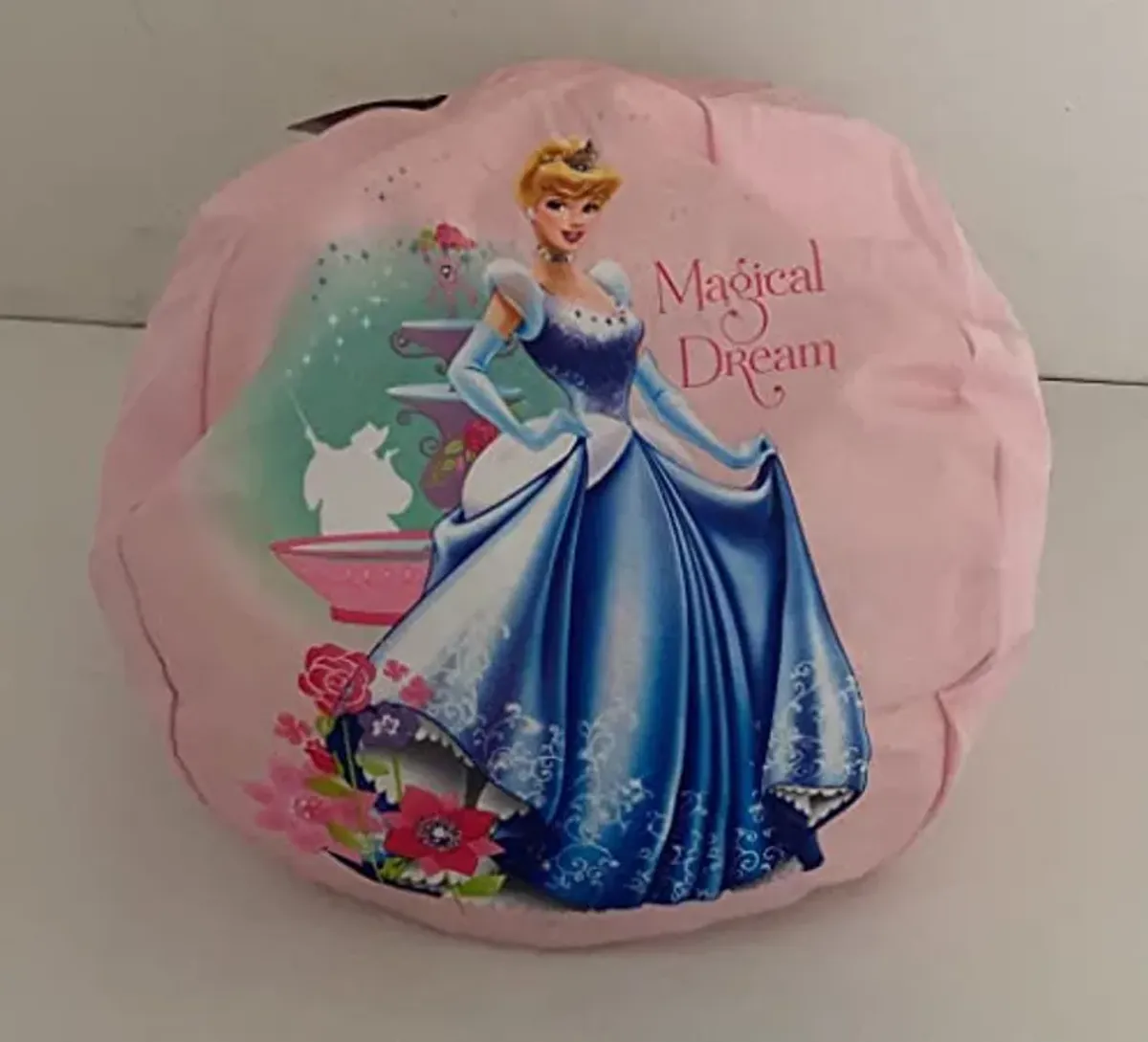 Idea Nuova Disney Princess Round Toddler Lightweight Bean Bag Chair, Small