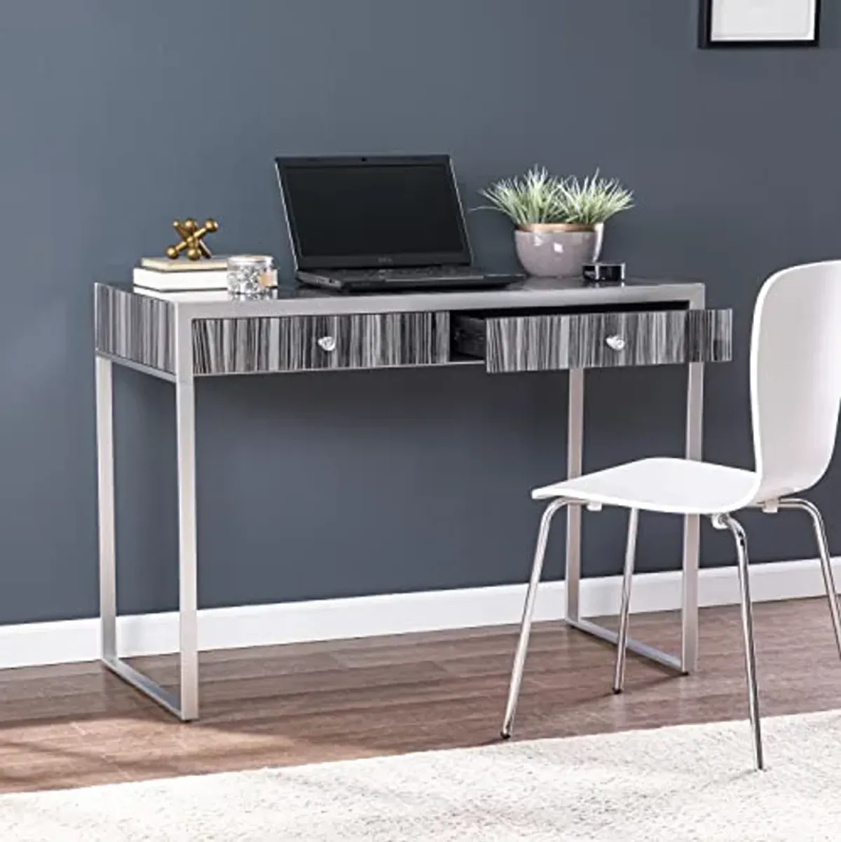 SEI Furniture Harpsden Writing Desk, Silver