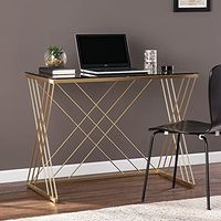 SEI Furniture Dezby Desk, Gold