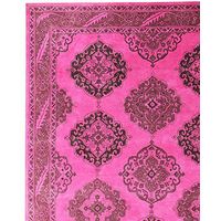 Old Hand Made Laila Magenta Oriental Jaipur Style Handmade 100% Woolen Area Rugs & Carpets