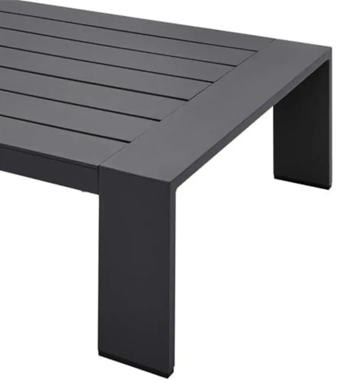 Modway Tahoe Aluminum Outdoor Patio Coffee Table in Gray