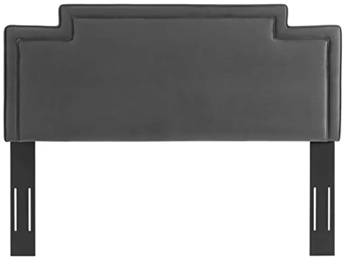 Modway MOD-6574-CHA Transfix Performance Velvet Twin Headboard, Charcoal