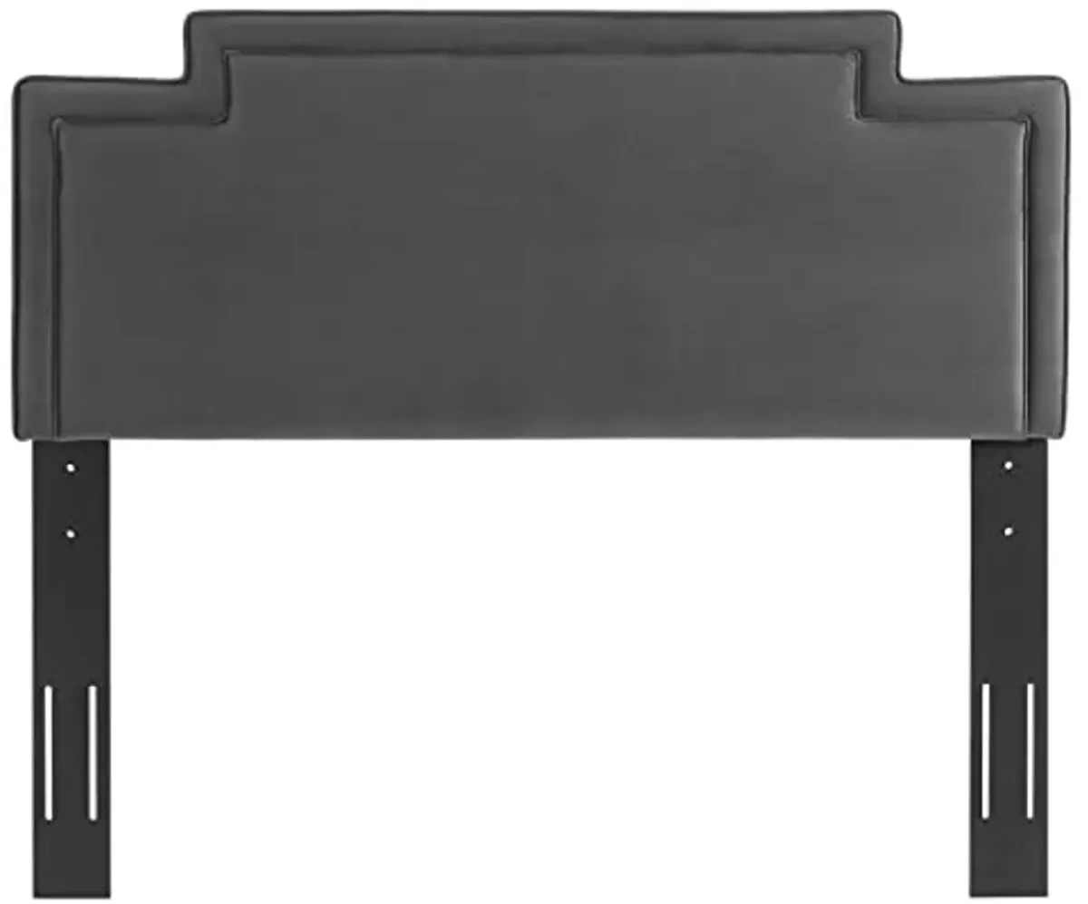 Modway MOD-6574-CHA Transfix Performance Velvet Twin Headboard, Charcoal