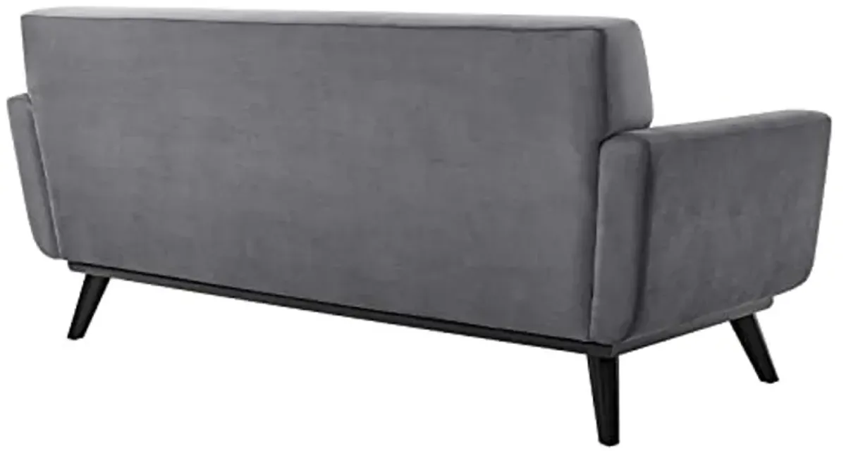 Modway Engage Performance Velvet Loveseat, Gray