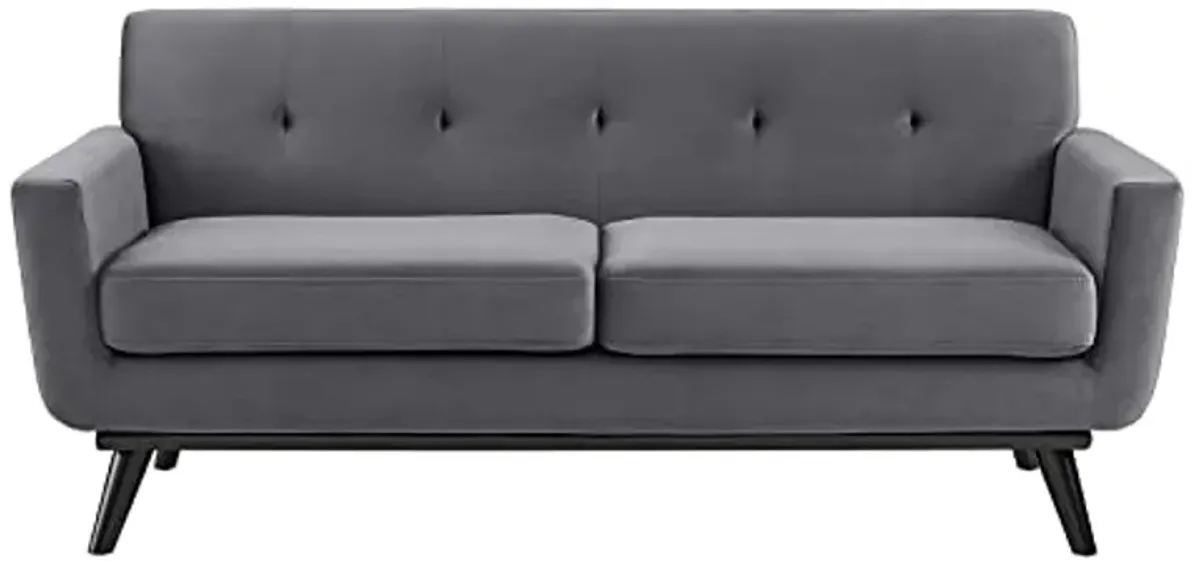 Modway Engage Performance Velvet Loveseat, Gray