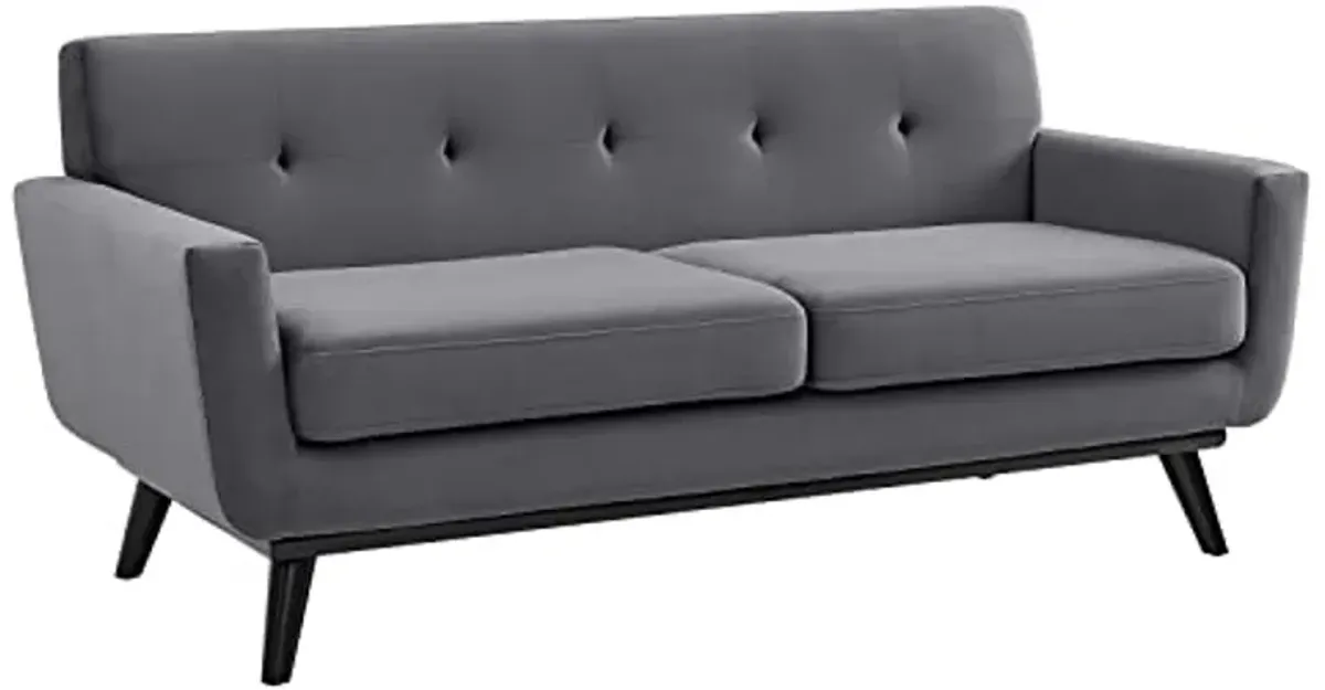 Modway Engage Performance Velvet Loveseat, Gray