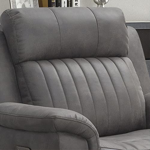 Abbyson Living Garcelle 2pc Fabric Power Reclining Sofa and Loveseat