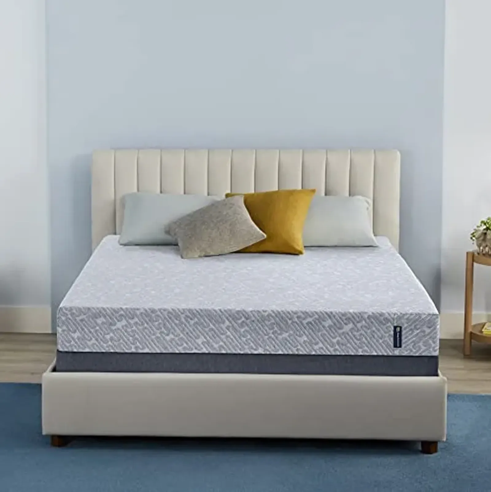 Serta - 7 inch Cooling Gel Memory Foam Mattress, Queen Size, Medium-Firm, Supportive, CertiPur-US Certified, 100-Night Trial, for Ewe - Grey