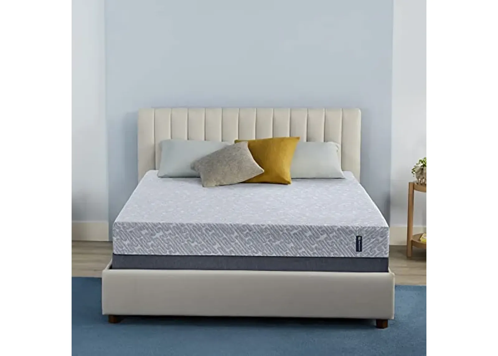 Serta - 7 inch Cooling Gel Memory Foam Mattress, Twin Size, Medium-Firm, Supportive, CertiPur-US Certified, 100-Night Trial, for Ewe - Grey