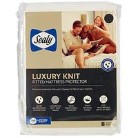 SEALY Luxury Knit Fitted Mattress Protector Twin White