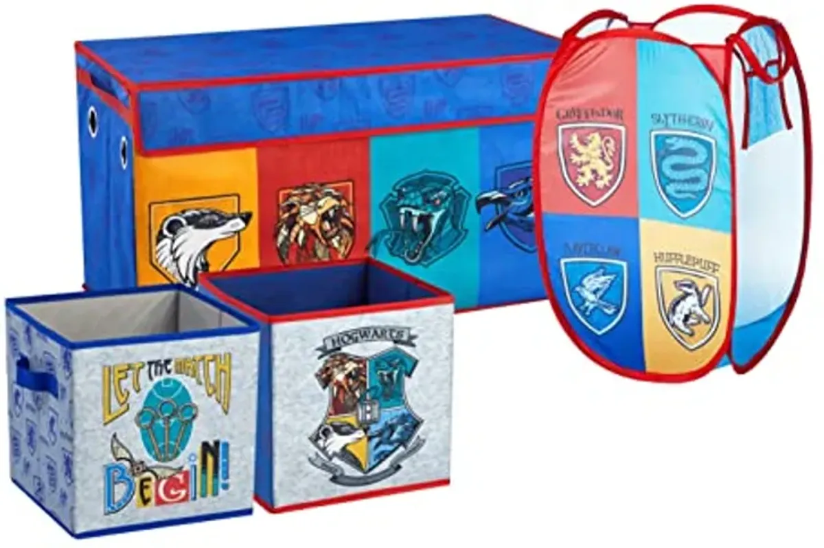 Harry Potter Room Storage Set, 2 Pack Cubes,Trunk and Pop Up Hamper