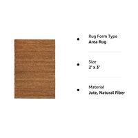SAFAVIEH Natural Fiber Collection 2' x 3' Gold NF212E Handmade Rustic Farmhouse Jute Entryway Living Room Foyer Bedroom Accent Rug