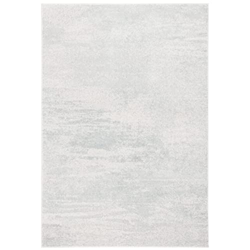 SAFAVIEH Evoke Collection 2' 2' x 4' Ivory / Sage EVK272B Modern Abstract Non-Shedding Living Room Foyer Bedroom Accent Rug