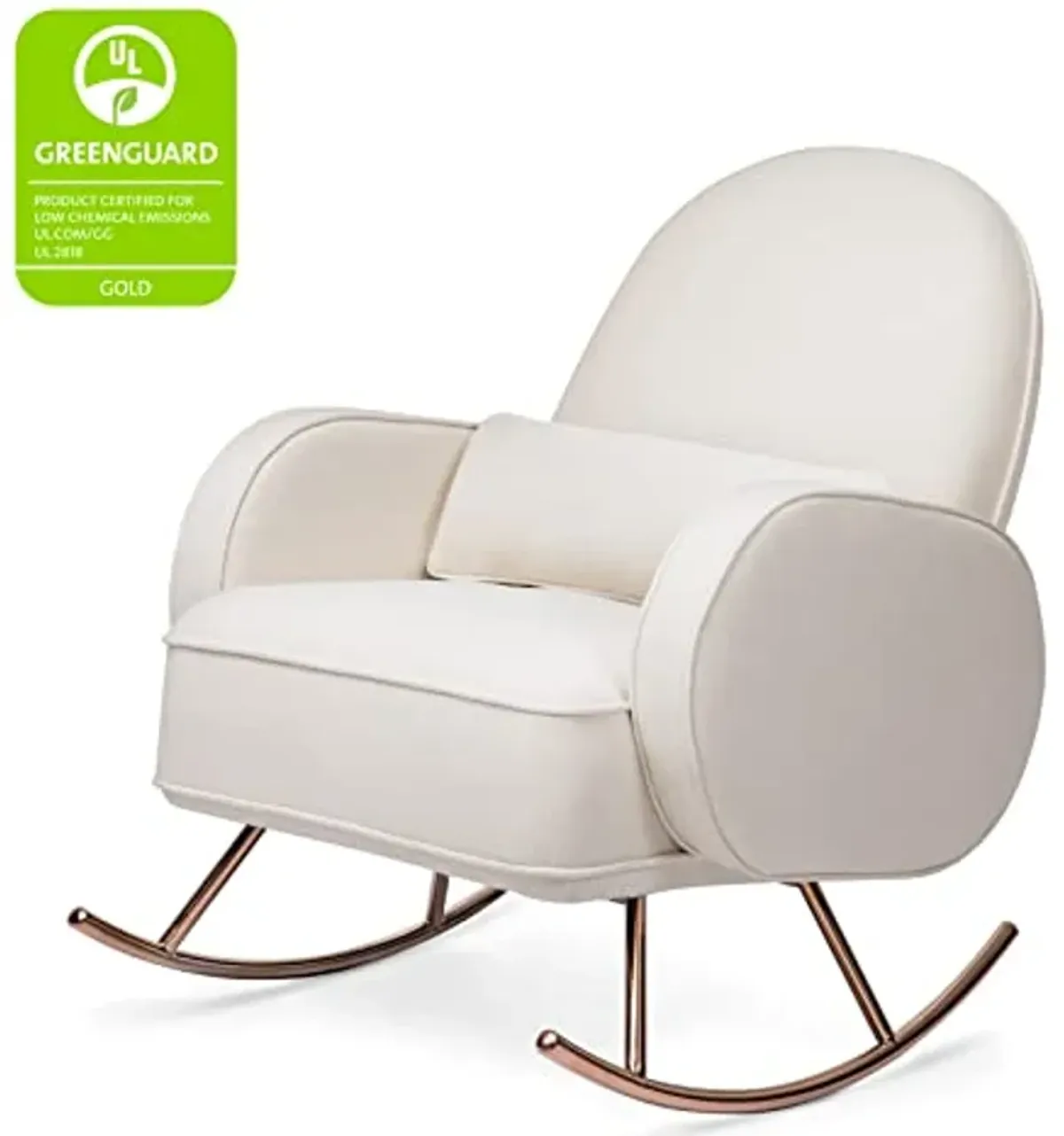 Nursery Works Compass Rocker in Performance Cream Eco Weave, Greenguard Gold and CertiPUR-US Certified