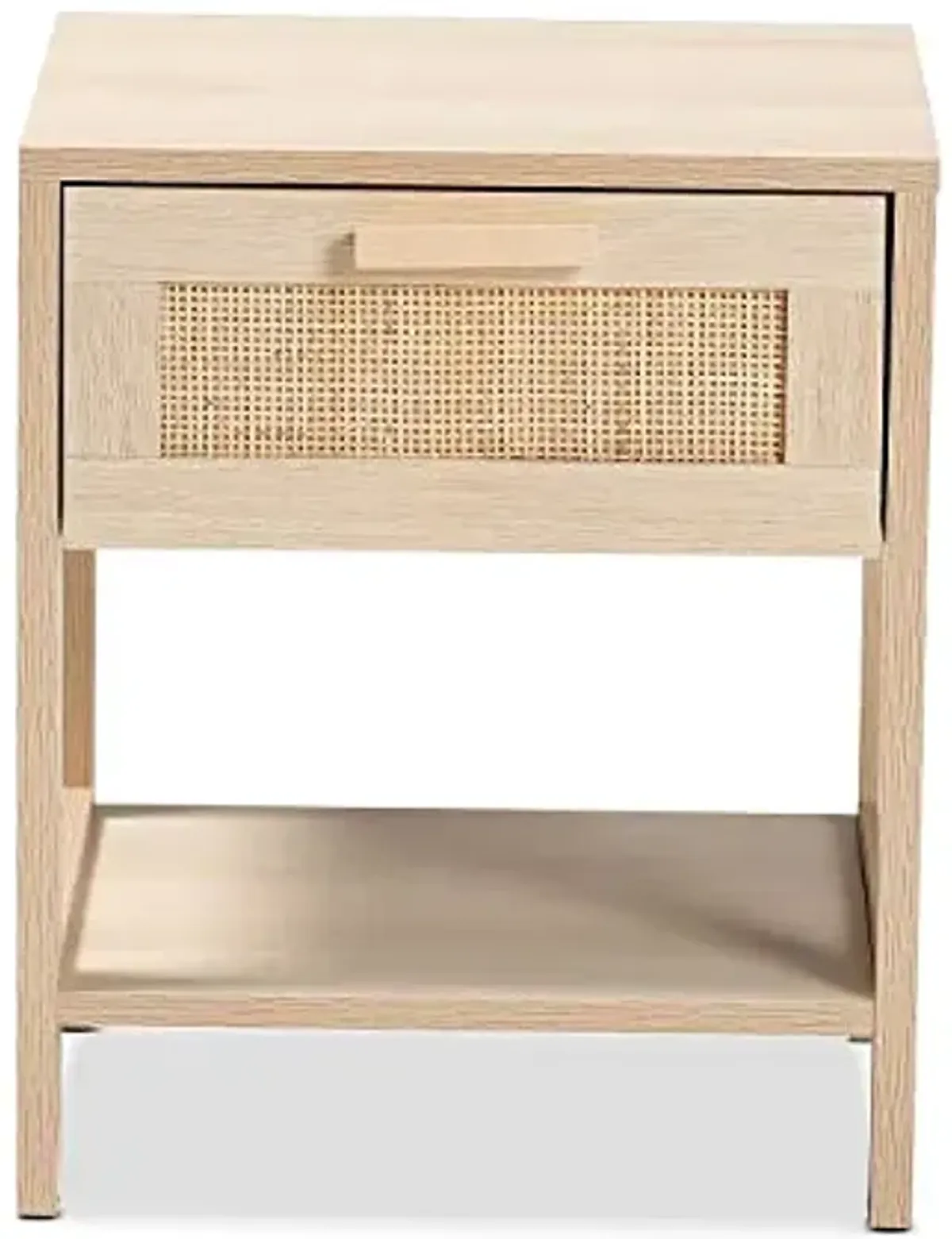 Baxton Studio Sebille 18.9-inch High 1-Shelf Nightstand, Light Brown