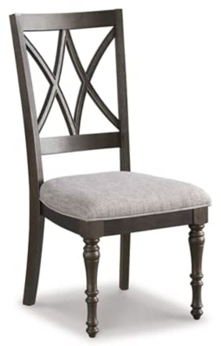 Signature Design by Ashley Lanceyard Traditional Dining Chair, 2 Count, Grayish Brown