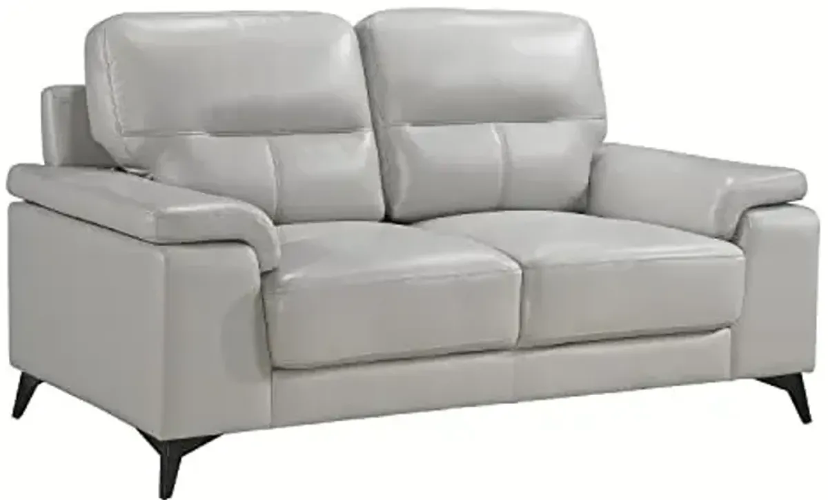 Lexicon Iglesia Living Room Loveseat, Silver Gray
