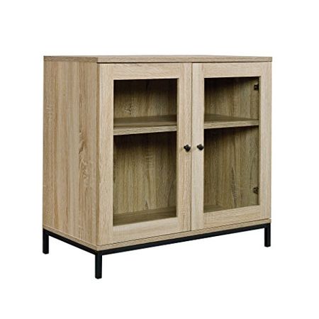 Sauder 420035 North Avenue Display Cabinet, for TVs up to 32", Charter Oak Finish & Sauder North Avenue Coffee Table, Charter Oak Finish