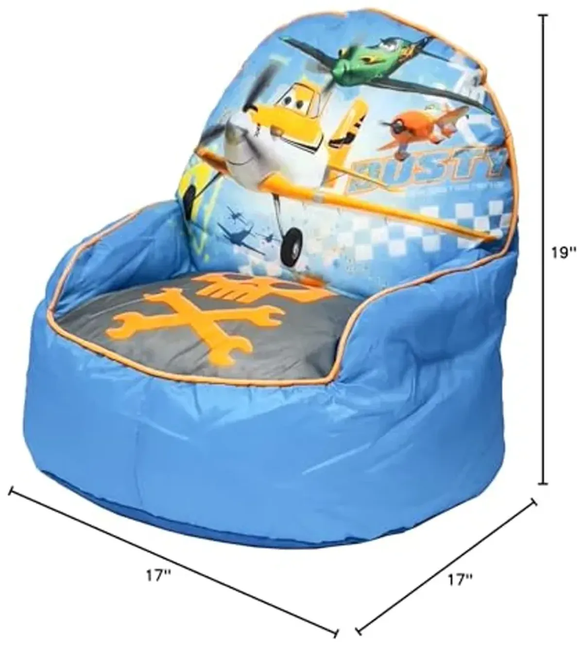 Idea Nuova Disney Planes Sofa Decorative Bean Bag Chair, Large