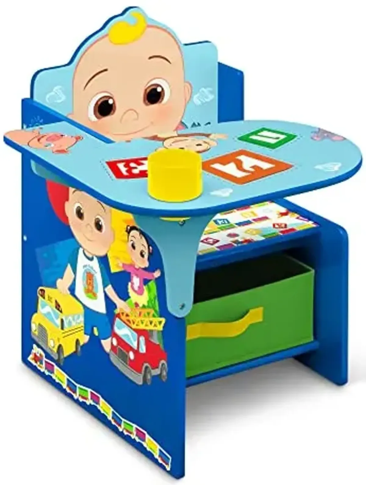 Delta Children Chair Desk with Storage Bin - Greenguard Gold Certified, CoComelon