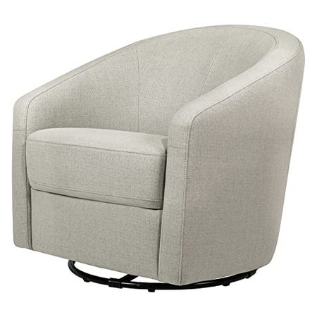 babyletto Madison Swivel Glider in Performance Grey Eco-Twill, Water Repellent & Stain Resistant, Greenguard Gold and CertiPUR-US Certified
