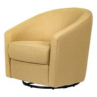 babyletto Madison Swivel Glider in Performance Dijon Eco-Twill, Water Repellent & Stain Resistant, Greenguard Gold and CertiPUR-US Certified