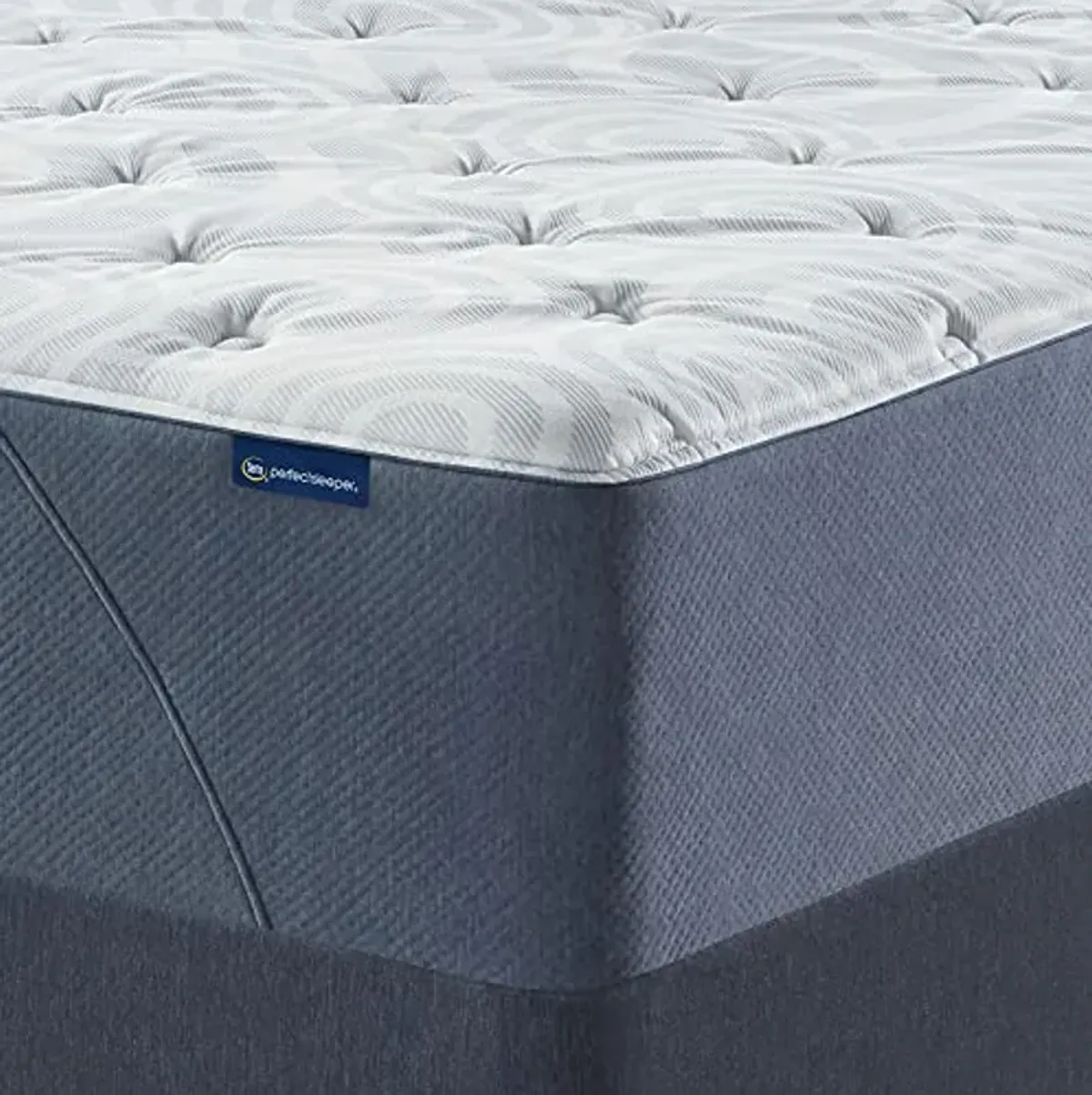 Serta Perfect Sleeper 11 Inch Twin Gel Memory Foam Hybrid Mattress, Medium, USA Built, 100-Night Trial, CertiPUR-US Certified - Tranquil Wave,White and Light Blue