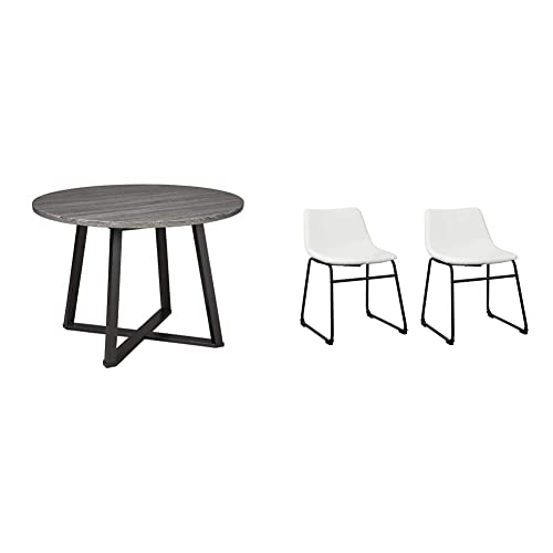 Signature Design by Ashley Centiar Mid Century Round Dining Room Table