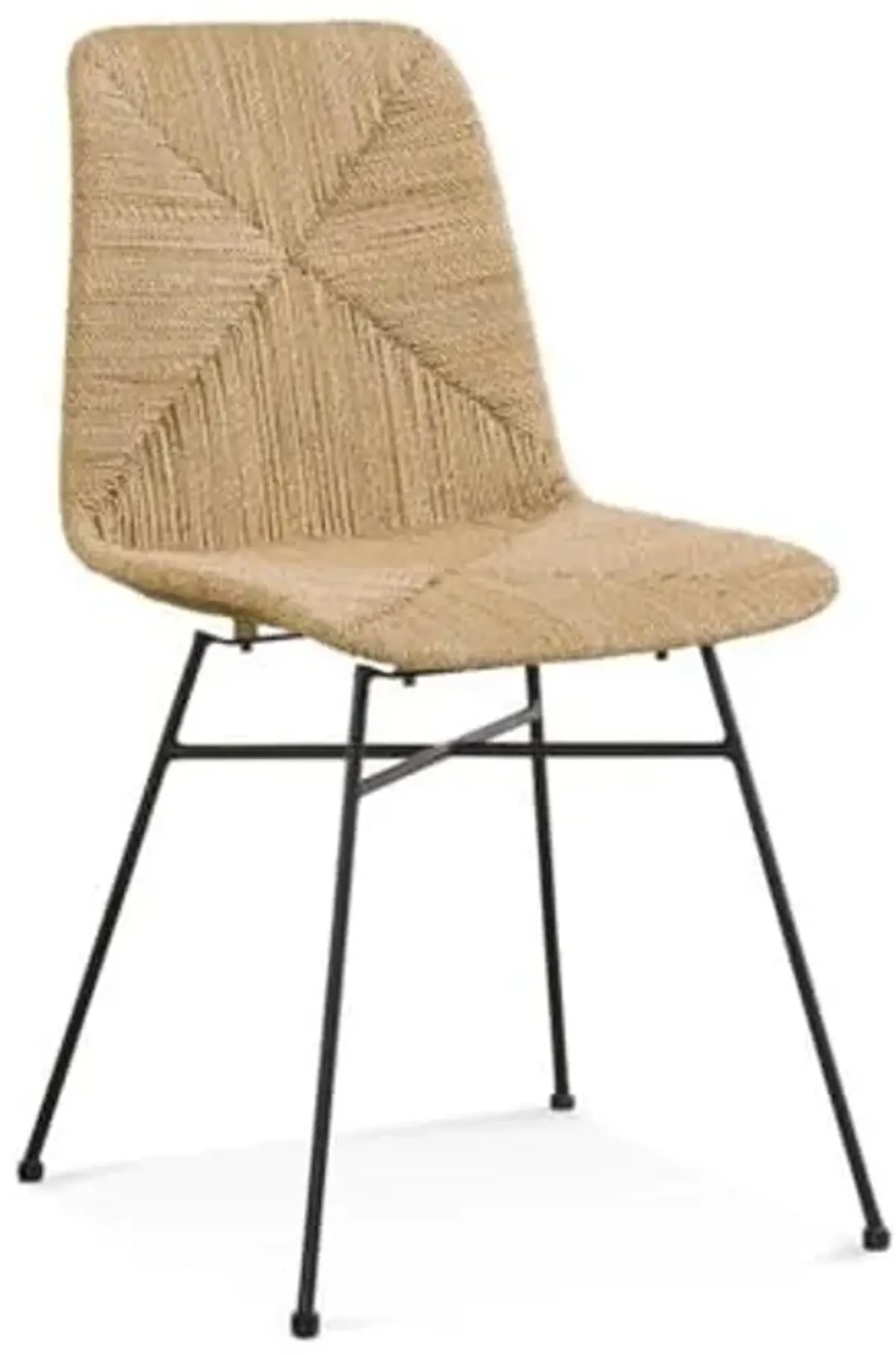 Bassett Mirror Mandao Chair in Tan Seagrass and Metal