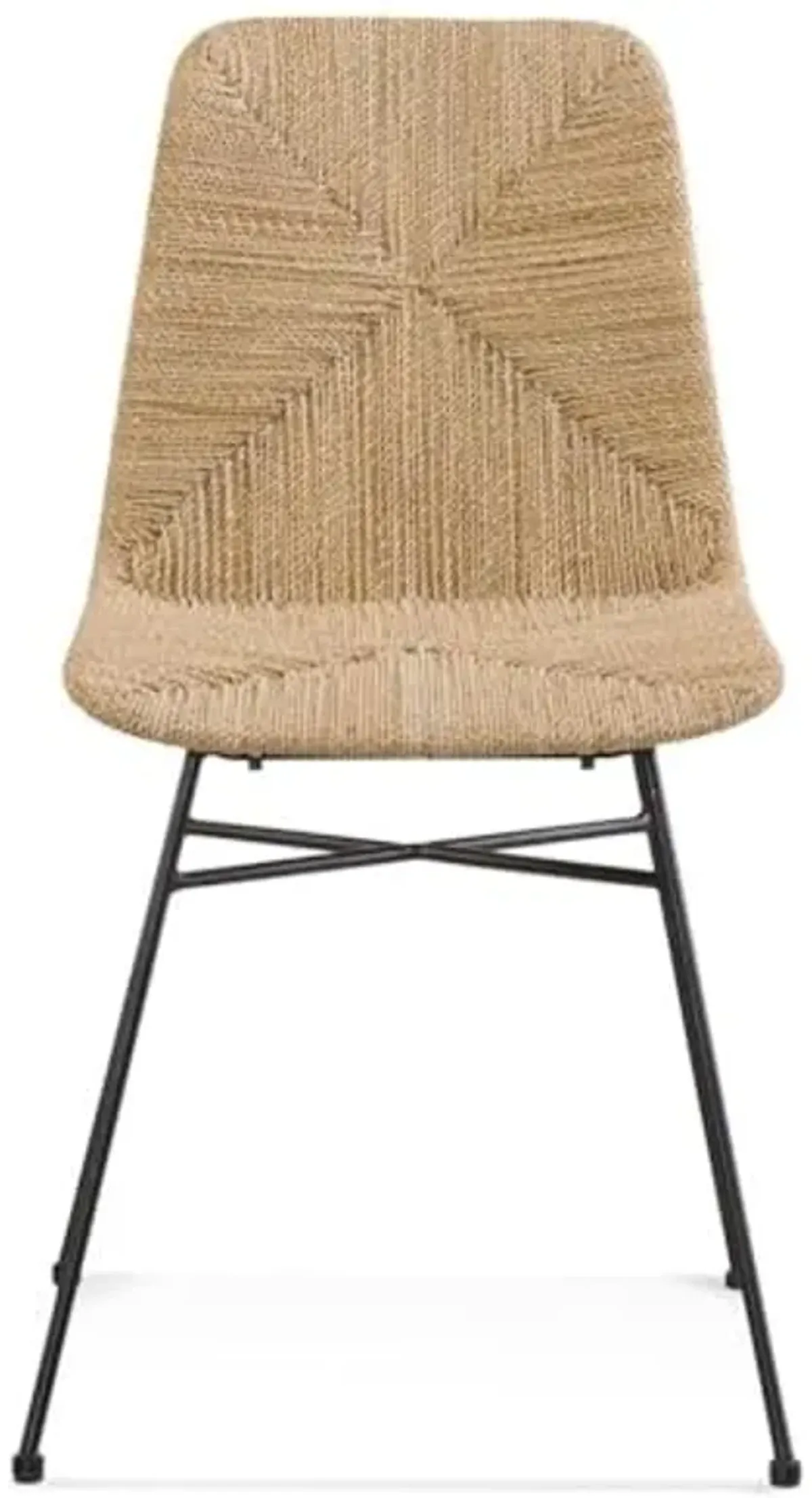 Bassett Mirror Mandao Chair in Tan Seagrass and Metal