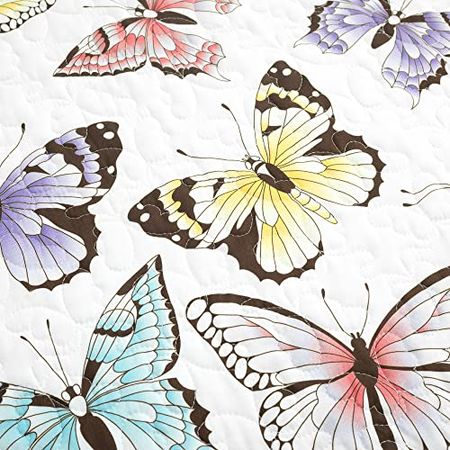 Lush Decor Flutter Butterfly Throw Blanket, 60" x 50", Lilac