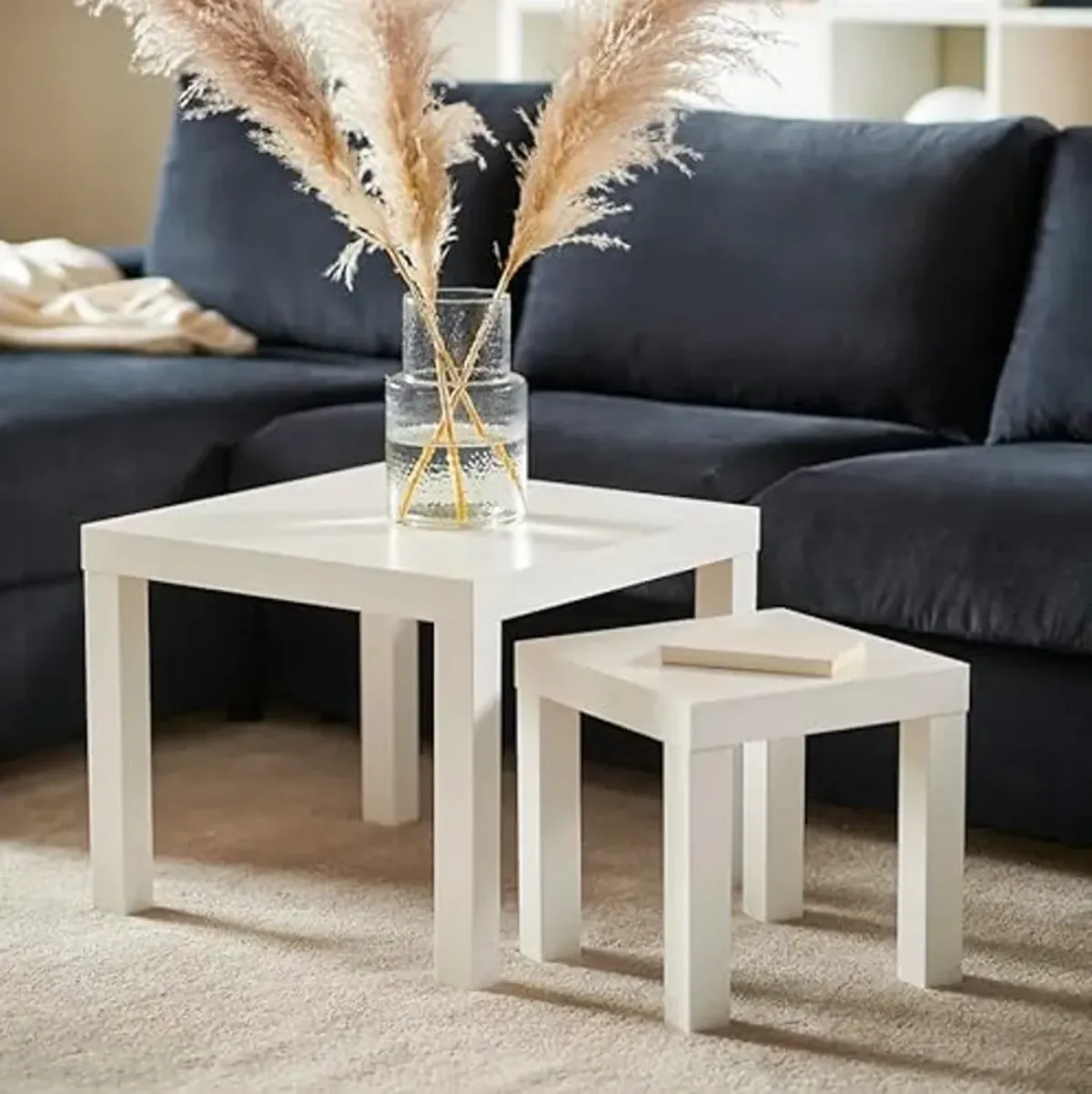 New Lack Side Table, White 13 3/4x13 3/4"