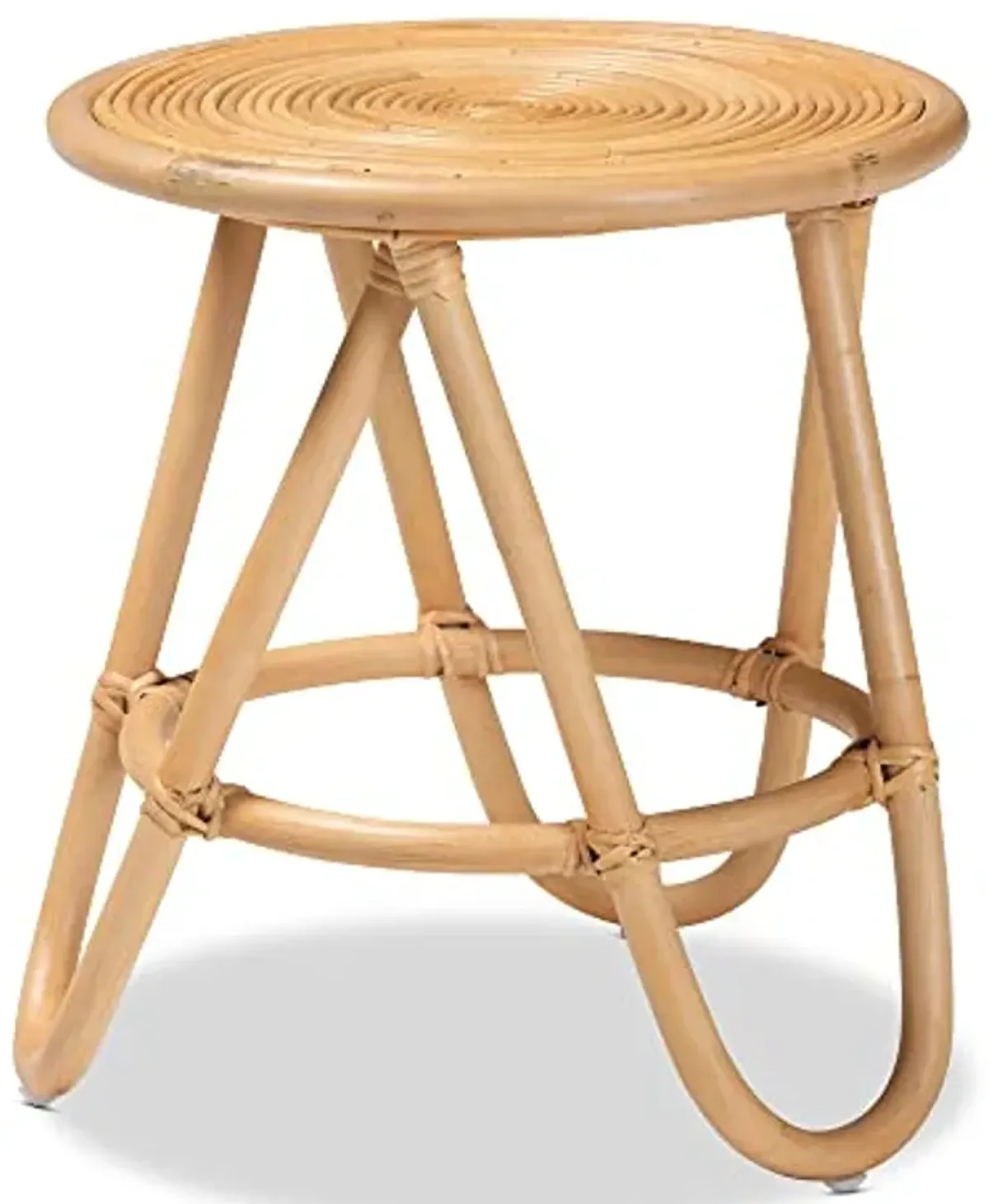 Baxton Studio Rinjani Natural Rattan End Table