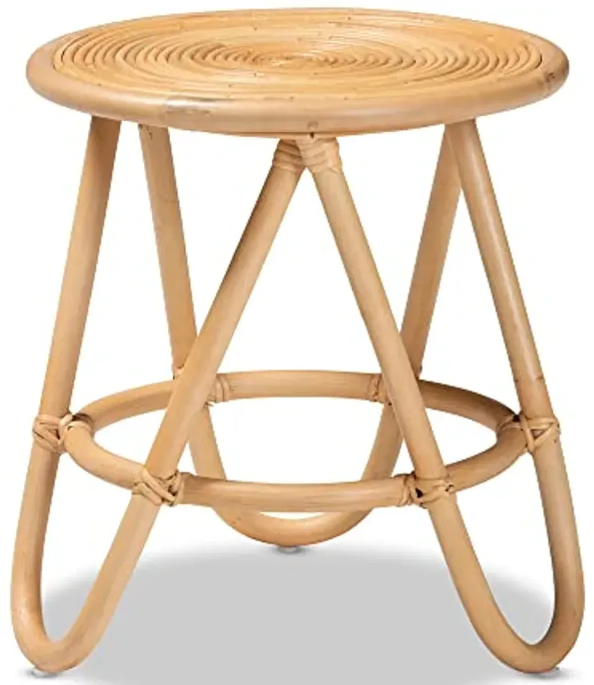 Baxton Studio Rinjani Natural Rattan End Table