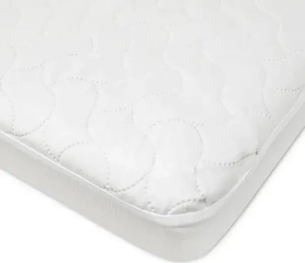 Delta Children Serta SleepTrue Mini Crib Mattress, White & American Baby Company Waterproof Fitted Porta/Mini Crib Protective Mattress Pad Cover, White (1 Count), for Boys and Girls
