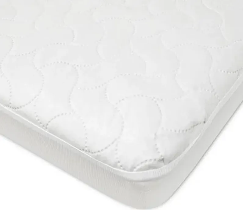 Delta Children Serta SleepTrue Mini Crib Mattress, White & American Baby Company Waterproof Fitted Porta/Mini Crib Protective Mattress Pad Cover, White (1 Count), for Boys and Girls