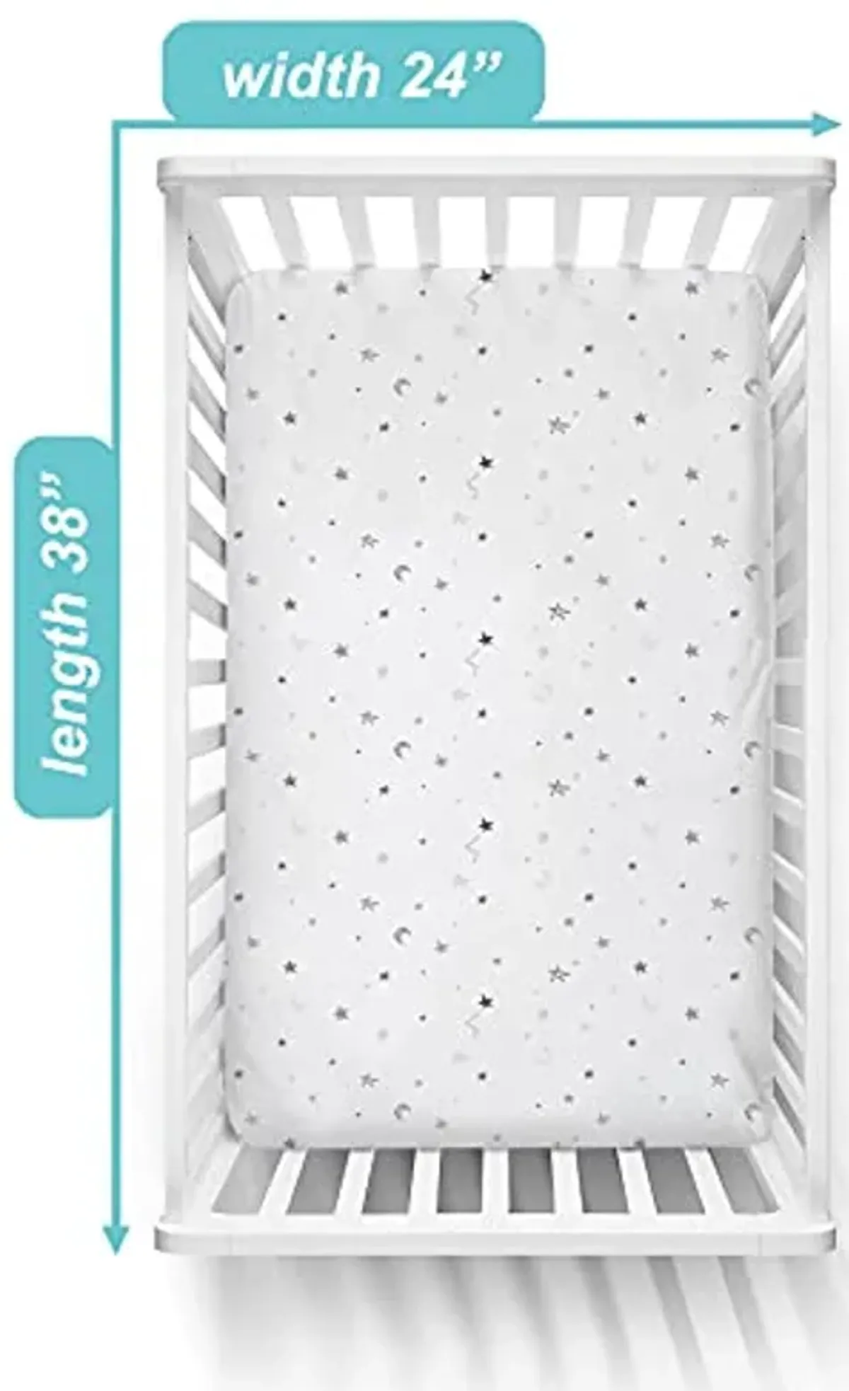 Delta Children Serta SleepTrue Mini Crib Mattress and American Baby Company 3 Pack Fitted Mini Crib Sheet Set for Boys and Girls