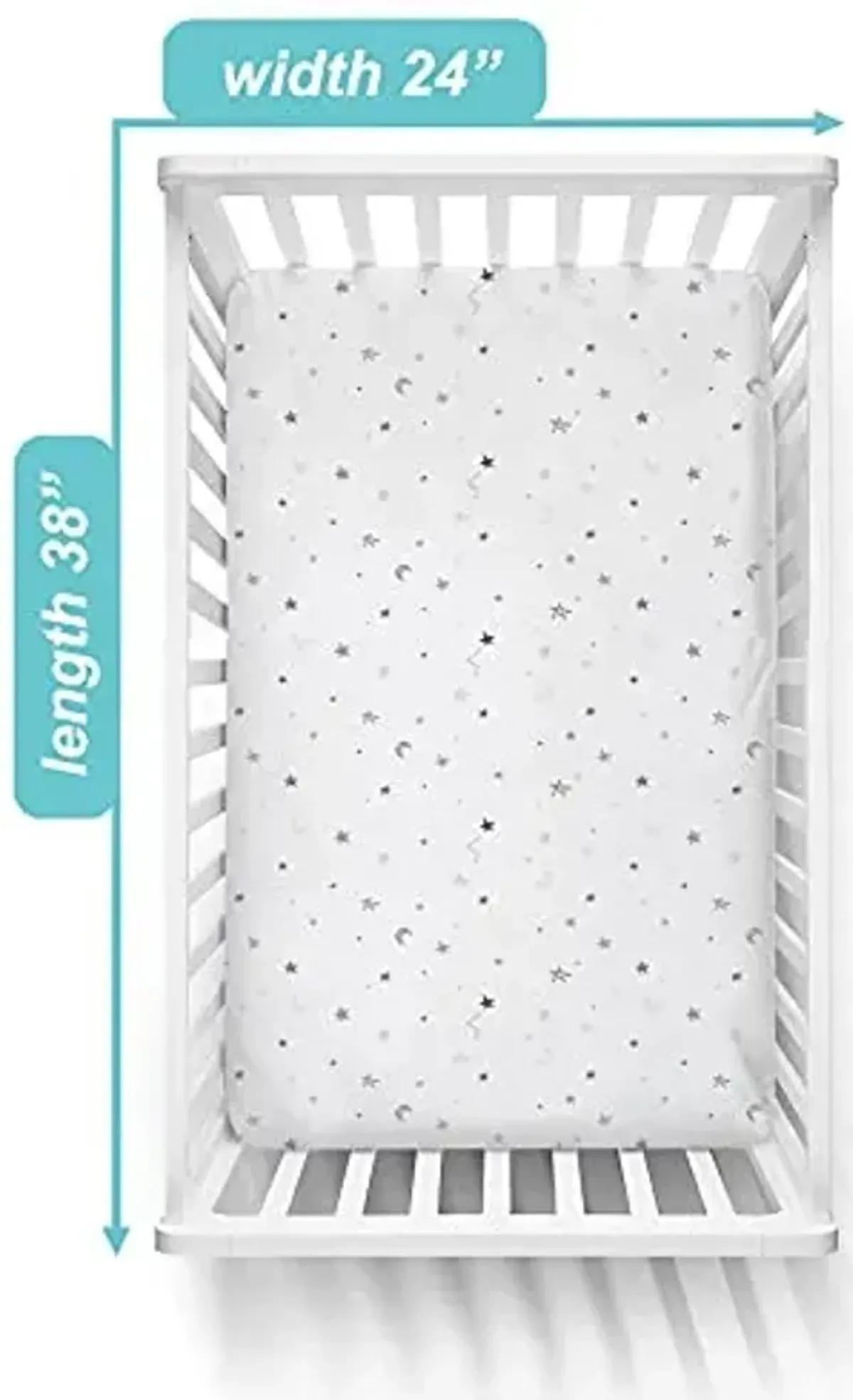 Delta Children Serta SleepTrue Mini Crib Mattress and American Baby Company 3 Pack Fitted Mini Crib Sheet Set for Boys and Girls