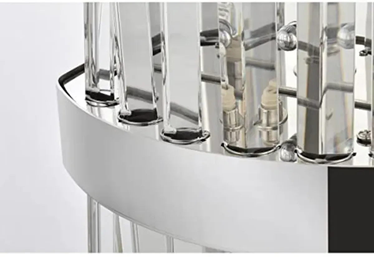 Elegant Lighting Serephina 8 inch Crystal Bath Sconce in Chrome