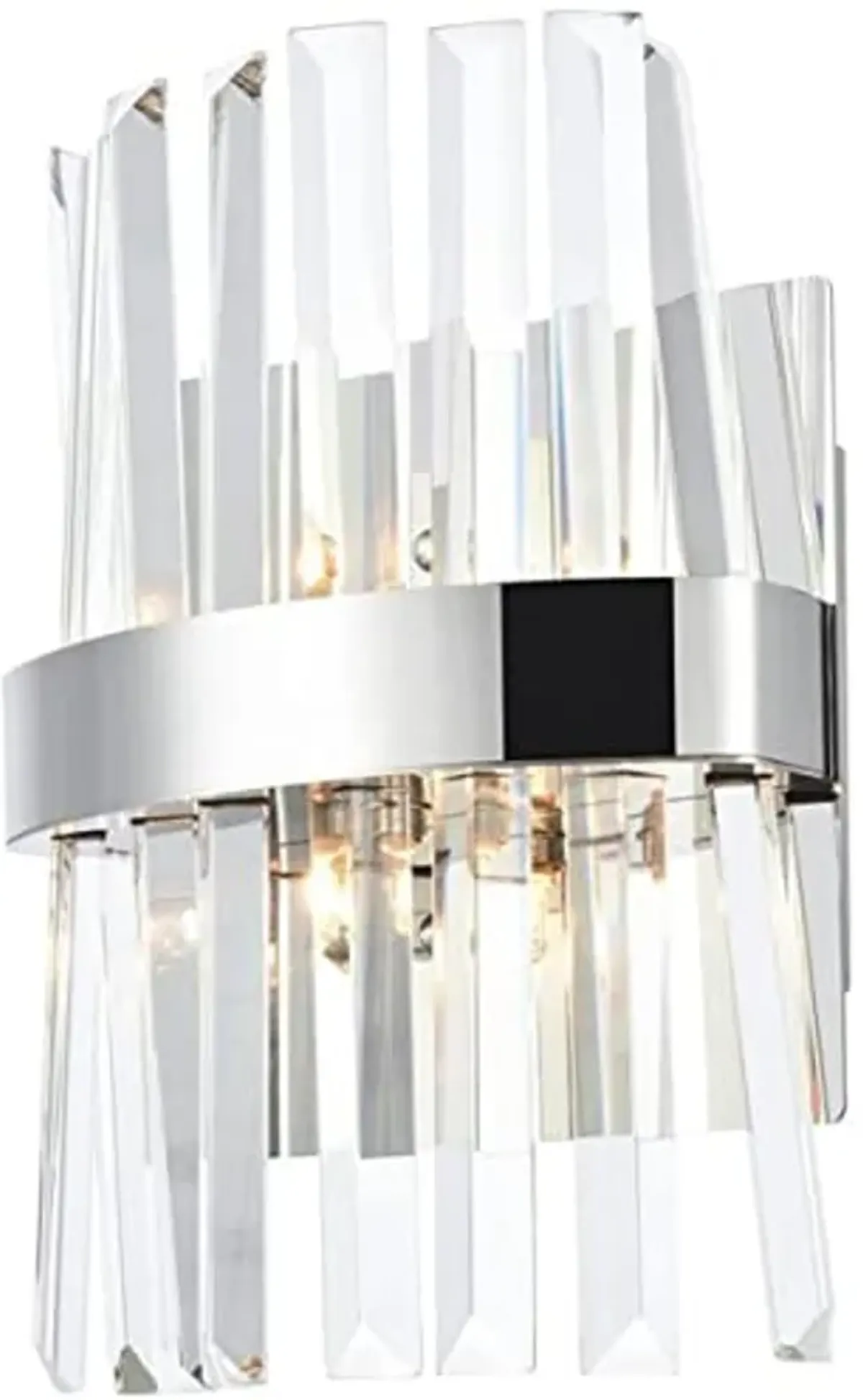 Elegant Lighting Serephina 8 inch Crystal Bath Sconce in Chrome