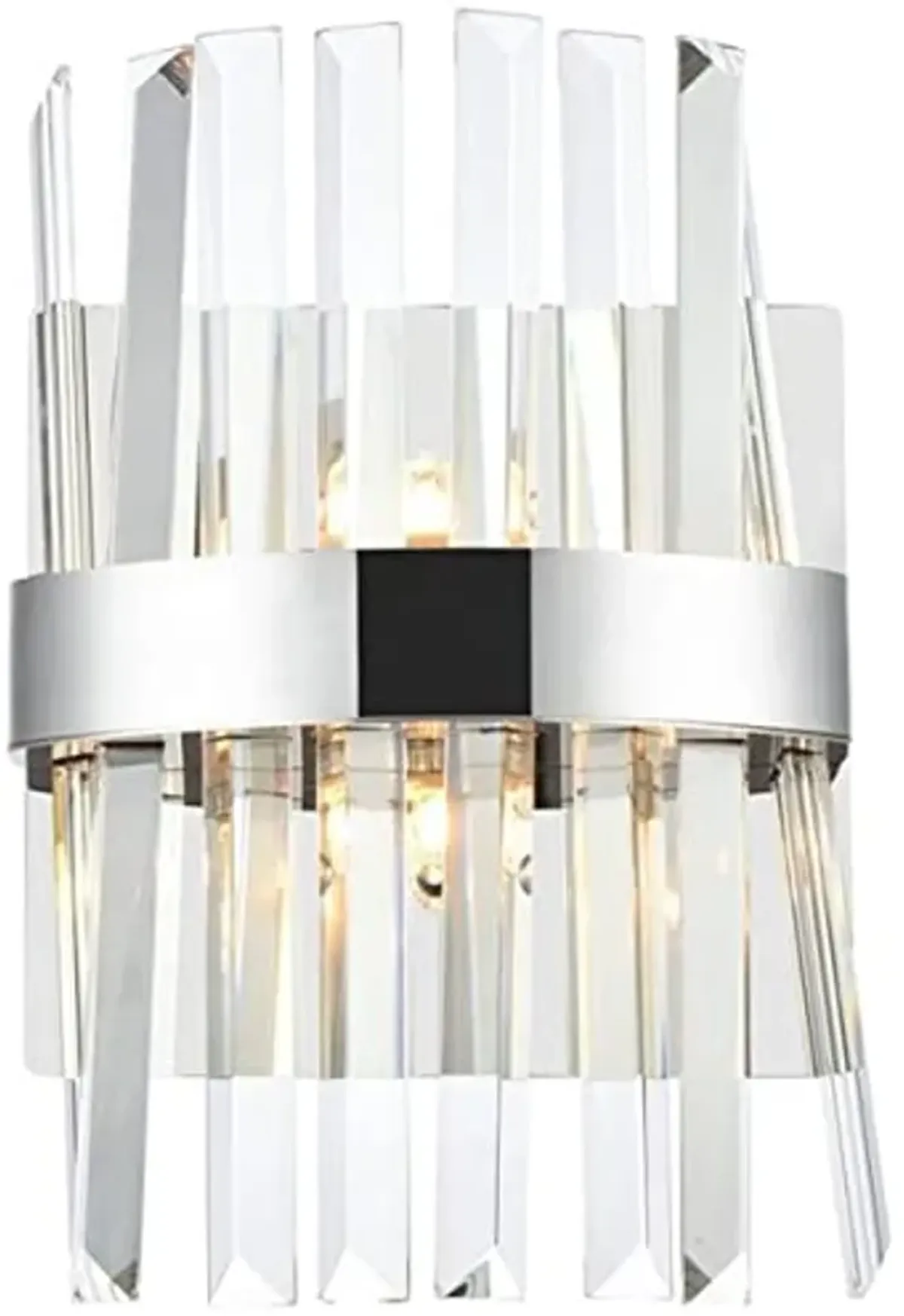 Elegant Lighting Serephina 8 inch Crystal Bath Sconce in Chrome