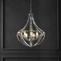 Safavieh Lighting Collection Amira Crystal 20-inch Diameter Adjustable Hanging Chandelier Light Fixture (LED Bulbs Included)