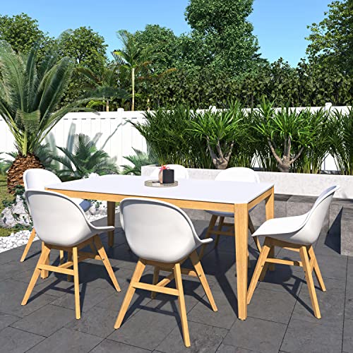Amazonia Patio Amazonia Outdoor Dining Table, White